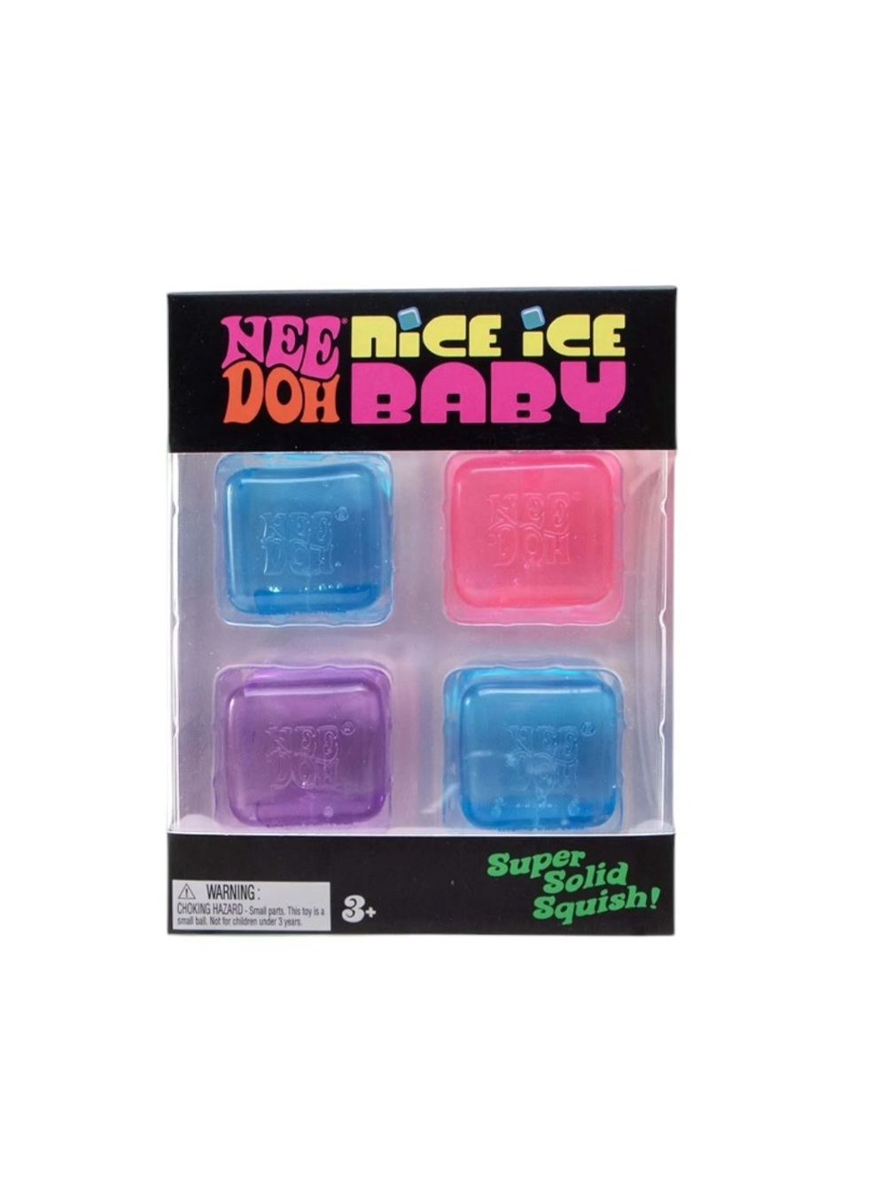 Schylling NeeDoh Nice Ice Baby Solid Squish Set - Blue, Pink, Purple